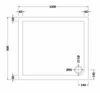 Nuie 1400 x 700 Rectangle Shower Tray - FREE Waste