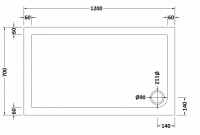 Nuie 1000 x 700 Rectangle Shower Tray - FREE Waste