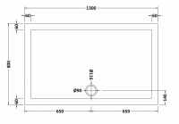 Nuie 1400 x 800 Rectangle Shower Tray - FREE Waste