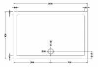 Nuie 900 x 700 Rectangle Shower Tray - FREE Waste 