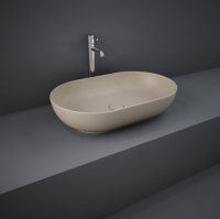 Feeling Oval Countertop Basin Matt Cappuccino - RAK Ceramics