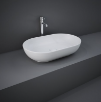 Feeling Oval Countertop Basin Matt White - RAK Ceramics