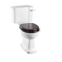 Burlington Rimless Slimline Close Coupled WC & White Ceramic Cistern with Lever P20 C3