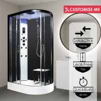 Insignia Showers PL10-Q-S Platinum Steam Shower Cabin - 1000 x 1000mm 