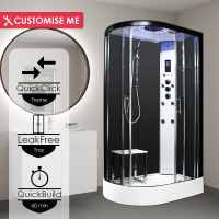 Insignia Showers PL11L-O-S Platinum Steam Shower Cabin - 1100 x 700mm - Left Hand