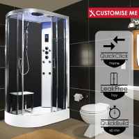 Insignia Showers PL8-Q Platinum Hydro Massage Shower Cabin - 800 x 800mm 