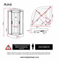 Insignia Showers PR14-RT-S Premium Twin Steam Shower Cabin - 1400 x 900mm