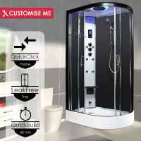 Insignia Showers Premium 800mm Quadrant Steam Shower Cabin - PR8-Q-S