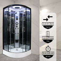 Kinedo Kinemagic Serenity + Glass Sliding Recess Shower Pod - 1700 x 900mm