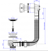 Clearwater Click Clack Bath Waste Including Overflow CW8