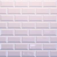 Pastel Pink Bevelled Metro Reflect Tile Wall Panels