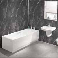 Atlantis Black Metro Tile Panel 1200mm (W) x 2400mm (H)