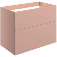 Shetland 790mm Wall Hung 2 Drawer Basin Unit (No Top) - Matt Antique Rose