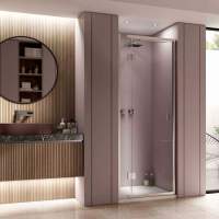 Aquadart Inline 1600 x 900mm 3 Sided Hinge Door Shower Enclosure with Two Side Panels 