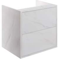 Pomeranian 600mm 2 Drawer Wall Hung Basin Unit (No Top) - Marble