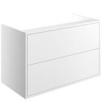 Pomeranian 900mm 2 Drawer Wall Hung Basin Unit (No Top) - Matt White