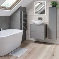 Havanna 810mm Basin Unit w/Basin - Grey Ash