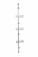 Croydex Triple Tier Corner Shower Basket Set (H) 1615mm x (W) 270mm x (D) 185mm