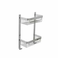 Croydex Premium Large Two Tier Shower Caddy - 390 x 255 x 125mm - Rust Free   