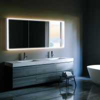 HiB Qubic 120 LED Bathroom Mirror Cabinet - 48000