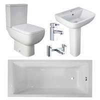 RAK Ceramics - Series 600 Full Bathroom Suite With 1700 x 700mm Bath