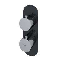 Feeling Round Black Single Outlet Shower Valve by RAK Ceramics