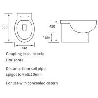 RAK Feeling Matt Greige Rimless Back To Wall Toilet & Soft Close Seat