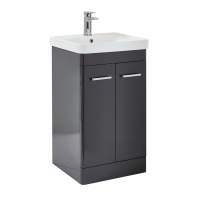 Rossini 600 Vanity Unit in Wolf Grey - Scudo