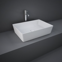 Feeling Rectangle Countertop Basin Matt White - RAK Ceramics