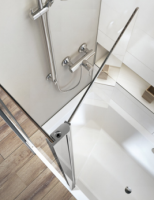 Abacus Two Part Hinged Bath Shower Screen 940 x 1450 x 8mm