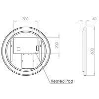 The White Space Indy LED Bathroom Mirror - 60 x 80cm