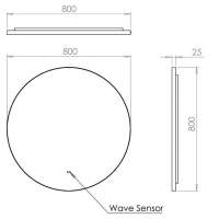 HIB Duplus 60 LED Mirror With Charging Socket, 900 x 600