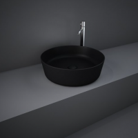 Feeling Round Countertop Basin Matt Black - RAK Ceramics