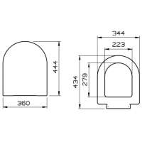 VitrA S20 Replacement Toilet Seat - Standard Close - 77003001