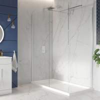 S8 Wetroom Shower Screen 760mm - Chrome