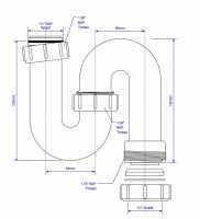 McAlpine V33L Female & Male Tee Piece & Nozzle 1 1/2" 