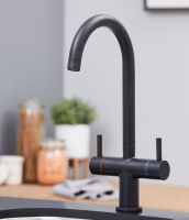 Mayhill Black & Rose Gold Single Lever Pull Out Kitchen Tap - Tailored