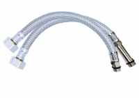 M10 x 1/2" - 300mm - Braided Flexi Hose Tap Connector - Viva Sanitary