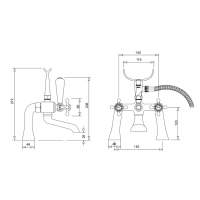 Burlington Claremont Traditional Monobloc Basin Tap - Plug and Chain