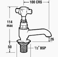 Francis Pegler Sequel Traditional Short Nose Sequel Basin Pillar Taps