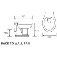 Appleyard Rimless Back To Wall Toilet & Soft Close Seat