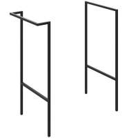 Shetland Optional Frame with Integrated Towel Rail - Black