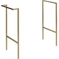 Shetland Optional Frame with Integrated Towel Rail - Brushed Brass