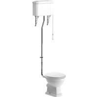 Shetland High Level Toilet & Satin White Soft Close Seat