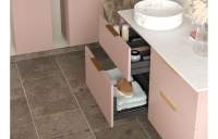 Shetland 815mm Wall Hung 2 Drawer Basin Unit & Basin - Matt Antique Rose