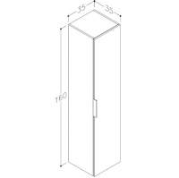 Bali 300mm 2 Door Tall Unit - Grey Ash