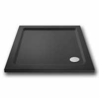 Nuie 1000 x 1000 Square Shower Tray Slate Grey - FREE Waste