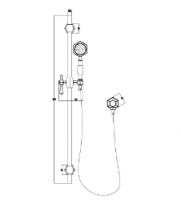 Slide Rail Kit with Multi-function Water Saving Handset 720mm