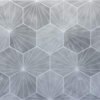 Soft Grey Hexagon Reflect Tile Wall Panels