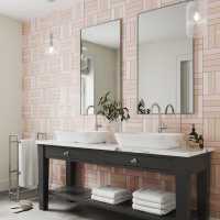 Square Parquet Bronze - Showerwall Acrylic